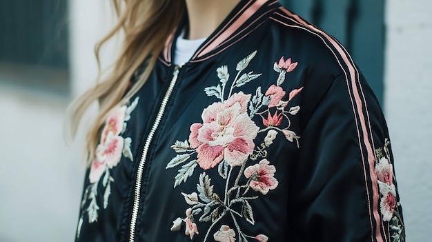 haftowany wzór na bluzce